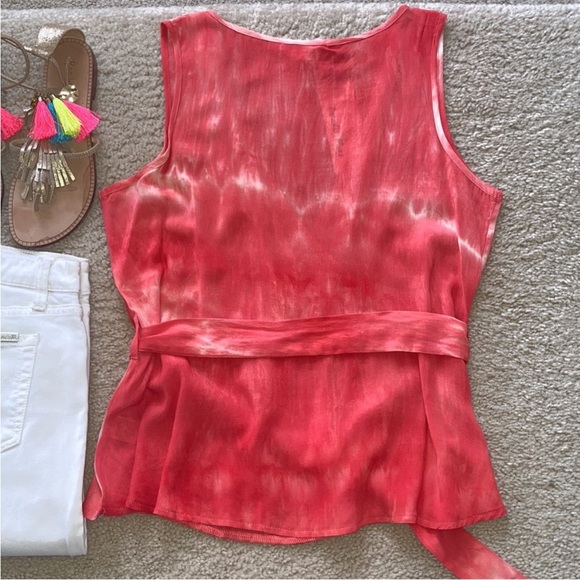 Coral Color Tie Dye Tank - Picture 5 of 7